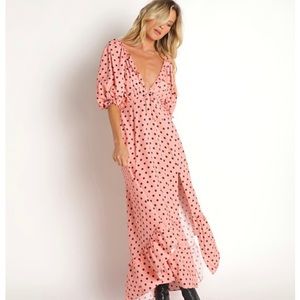 For love and lemons polka dot dress, size small